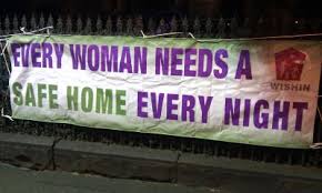 homeless women banner